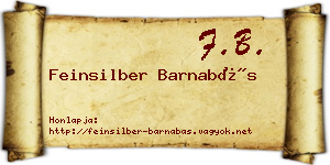 Feinsilber Barnabás névjegykártya