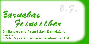 barnabas feinsilber business card